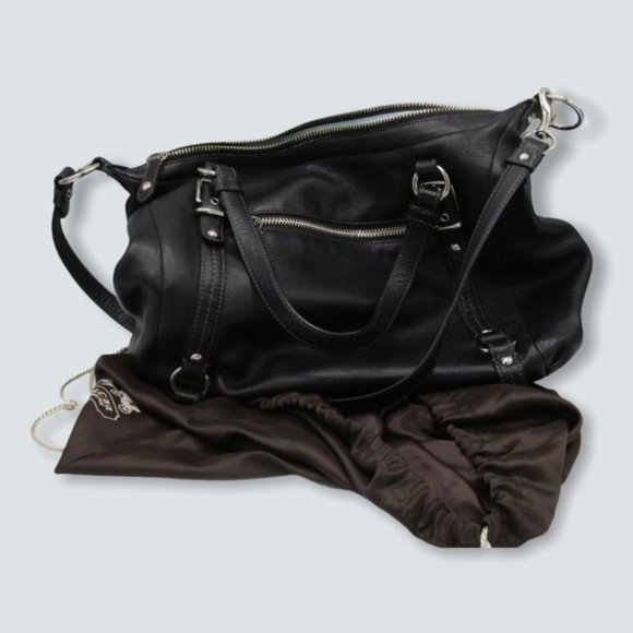 Coach Alexandra Black Leather Bag Satchel NWOT - Picture 2 of 4